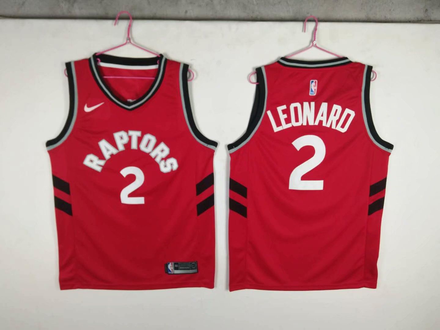 Men Toronto Raptors 2 Leonard Red Game Nike NBA Jerseys